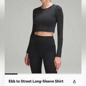 Lululemon Black Ebb to Street Long Sleeve Shirt